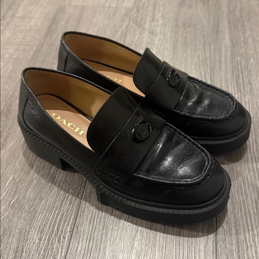 Coach Leah  Loafers Black Size 6.5 - Picture 2 of 8